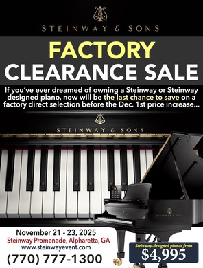 Steinway Factory Sale!