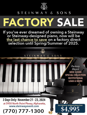 Steinway Factory Sale!